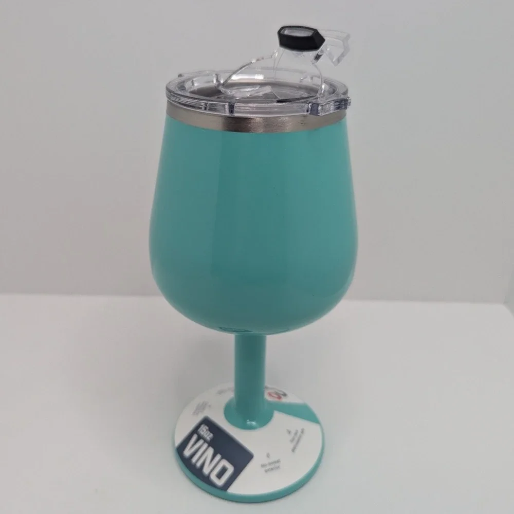 ORCA Vino Seafoam 15oz Insulated Stainless Steel Wine Cup w/ Lid Dishwasher Safe